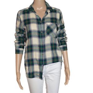 American Eagle Boyfriend Fit Plaid Button Down – Size XS